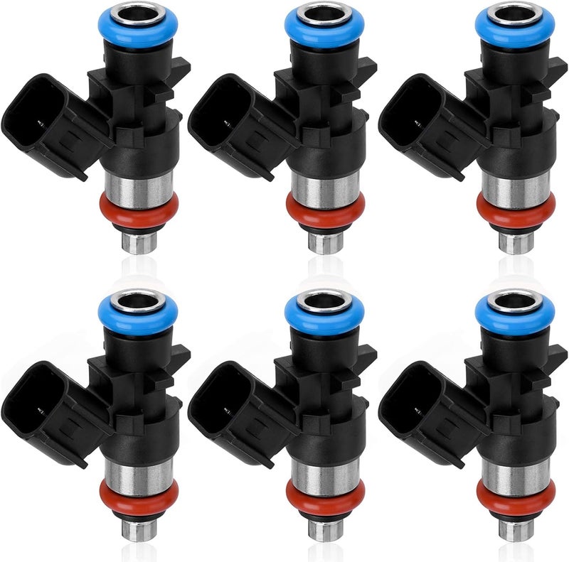YEHERIT Set of 6 Fuel Injectors Compatible with Jeep Grand Cherokee, Wrangler, Dodge Challenger, Charger, Durango, Grand Caravan, Journey, Avenger, Chrysler Town & Country - Replaces 05184085AC - Image 1